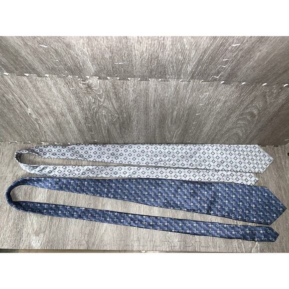 Van Heusen Men's Silk Ties Set of 3 Geometric Designer Multicolor - Picture 6 of 9